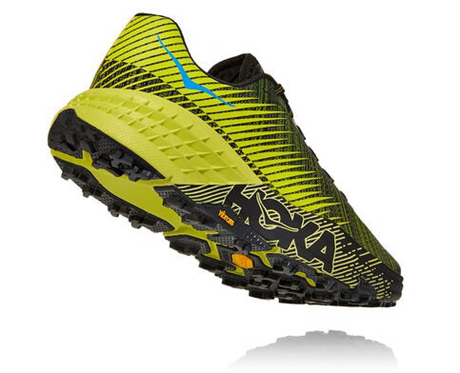 Hoka One One トレイルシューズ レディース 黒/緑 - EVO スピードゴート - UB8423610